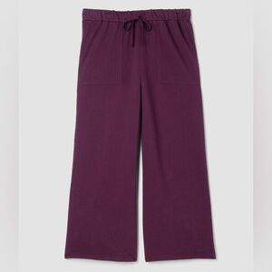 Eileen Fisher Lightweight Organic Cotton Terry Wide-Leg Pant XL – Excellent